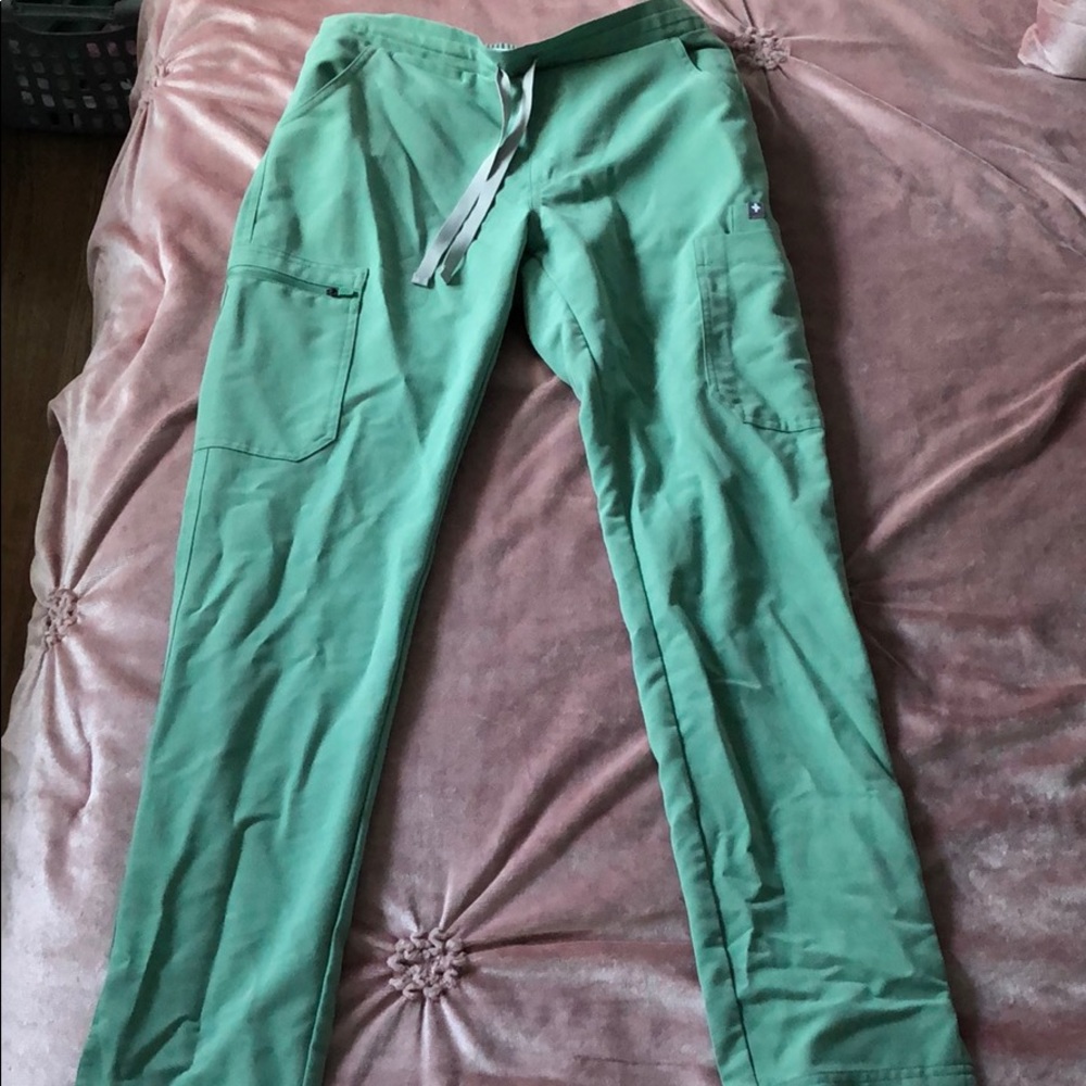 Figs XS Jade yola scrub bottoms